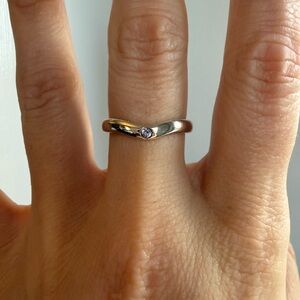 Tiffany & Co. Elsa Peretti Curved Band Ring with Tanzanite – Sterling Silver